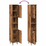 Bathroom Cabinet Old Wood 30x30x179 cm Engineered Wood 856140