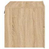 Wall-mounted Bedside Cabinet with LED Lights Sonoma Oak 836816