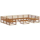 Outdoor Sofa Set 10 pcs Natural Solid Acacia Wood 3368197