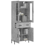 Highboard Concrete Grey 69.5x34x180 cm Engineered Wood 3198541