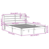 Bed Frame with Headboard without Mattress 160x200 cm 3306792