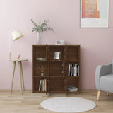 Book Cabinet Brown Oak 90x30x90 cm Engineered Wood 815551