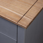 ZNTS Bedside Cabinet Grey 46x40x57 cm Pinewood Panama Range 282653