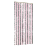 Fly Curtain Silver Grey and Pink 90x220 cm Chenille 377363