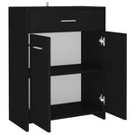 ZNTS Bathroom Cabinet Black 60x33x80 cm Engineered Wood 805025