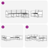 Outdoor Sofa Set 6 pcs Natural Solid Acacia Wood 3385000