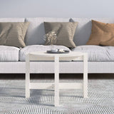 Coffee Table White 62.5x45 cm Solid Wood Pine 822303