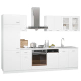8 Piece Kitchen Cabinet Set Lyon White Engineered Wood 3067639