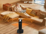 2000W Ceramic Electric Heater with Fan, Timer, Oscillation - Black T3398P423063