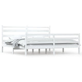Bed Frame without Mattress Solid Wood Pine 200x200 cm White 3103734
