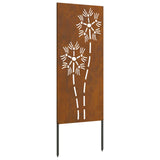 Garden Privacy Screen Rusty 50 x 140 cm Weathering Steel 876286