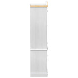 Display Cabinet White 103.5 x 42 x 180 cm Solid Pine Wood 42024945