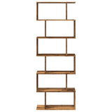 Room Divider Bookcase 6-Tier Old Wood 70x24x193 cm Engineered Wood 858091