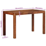 Dining Table 120x60x76 cm Solid Wood Acacia 4102378