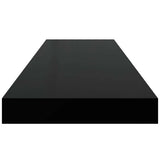 Floating Wall Shelves 4 pcs Black 80x23.5x3.8 cm MDF 323837
