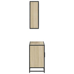 ZNTS 2 Piece Bathroom Furniture Set Sonoma Oak Engineered Wood 3300891