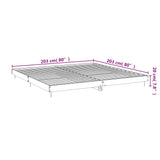 Bed Frame without Mattress Grey Sonoma 200x200 cm Engineered Wood 832219