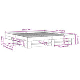 Bed Frame without Mattress White 200x200 cm Engineered Wood 3295443