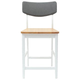 Dining Chairs 2 pcs White 48 x 49 x 95 cm Solid Rubber Wood 42020479