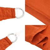 Sunshade Sail 160 g/m Square Orange 7x7 m HDPE 311665