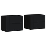 ZNTS Wall-mounted Bedside Cabinets 2 pcs Black 45x30x35 cm 848328