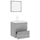 Bathroom Furniture Set Grey Sonoma Engineered Wood 3152865