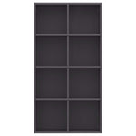 ZNTS Book Cabinet/Sideboard Grey 66x30x130 cm Engineered Wood 800155