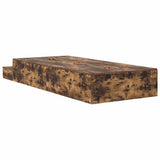 Storage Bed Frame with Drawer Smoked Oak 75 cm Engineered Wood 3335681