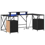 Desk with Drawer Black Oak 182 x 101 x 87.5 cm Engineered Wood 3376136