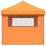 Foldable Party Tent Pop-Up with 3 Sidewalls Orange 4004945