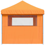 Foldable Party Tent Pop-Up with 3 Sidewalls Orange 4004945