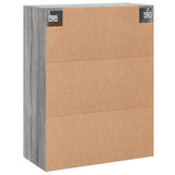 Wall Mounted Cabinet Grey Sonoma 69.5x34x90 cm Engineered Wood 830370