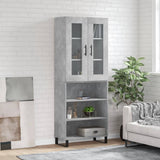 Highboard Concrete Grey 69.5x34x180 cm Engineered Wood 3198749