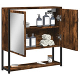 Bathroom Mirror Cabinet Smoked Oak 60x16x60 cm Engineered Wood 842423