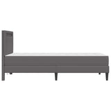 Bed Frame with LED Strip Lights Grey 90 x 190 cm Faux Leather 3415282
