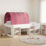 Bed with Tunnel 4 pcs White and Red Engineered Wood 3423585