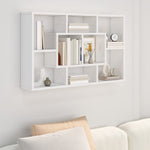 ZNTS Wall Shelf High Gloss White 85x16x52.5 cm Engineered Wood 801424