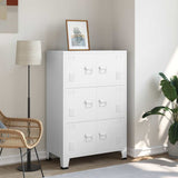 Storage Chest White Metal Medium Storage Chest Rectangular 339629