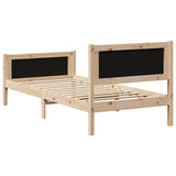 Bed Frame with Headboard Taupe 90 x 190 cm Fabric 878367