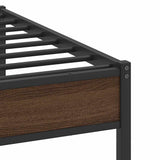 Bed Frame without Mattress Brown Oak 100x190 cm Engineered Wood 4107010