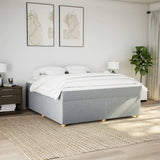 Box Spring Bed with Mattress Light Grey 180x200 cm Fabric 3285394