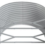 ZNTS Garden Raised Bed Powder-coated Steel 249x100x68 cm Grey 319064