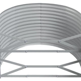 ZNTS Garden Raised Bed Powder-coated Steel 249x100x68 cm Grey 319064