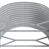 Garden Raised Bed Galvanised Steel 396x100x68 cm Brown 319075