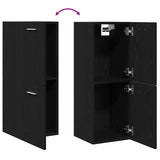 Bathroom Cabinet Black Oak 30 x 30 x 80 cm Engineered Wood 862531