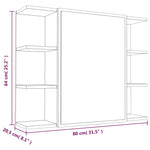 ZNTS 3 Piece Bathroom Cabinet Set Smoked Oak Engineered Wood 3187606