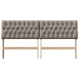 Upholstered Headboard Taupe 180 cm Solid Pine Wood 879327