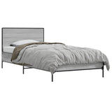 Bed Frame with Headboard Grey Sonoma 80 x 200 cm 8009110