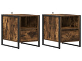 Bedside Table 2 pcs Smoke Oak 39.5 x 30 x 50 cm Engineered Wood 886659