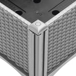 ZNTS Garden Planter with Trellis Light Grey 40x40x142 cm PP 367917